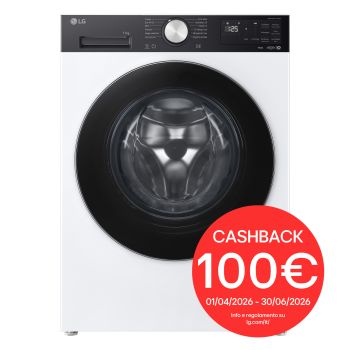 Vista frontale di Lavatrice smart 11kg | Serie X5 Classe A -40% | 1400 giri, Wi-Fi, 6 Motion Direct Drive, Allergy Care, Direct Drive | White Black Pannel F4NX5011TKC